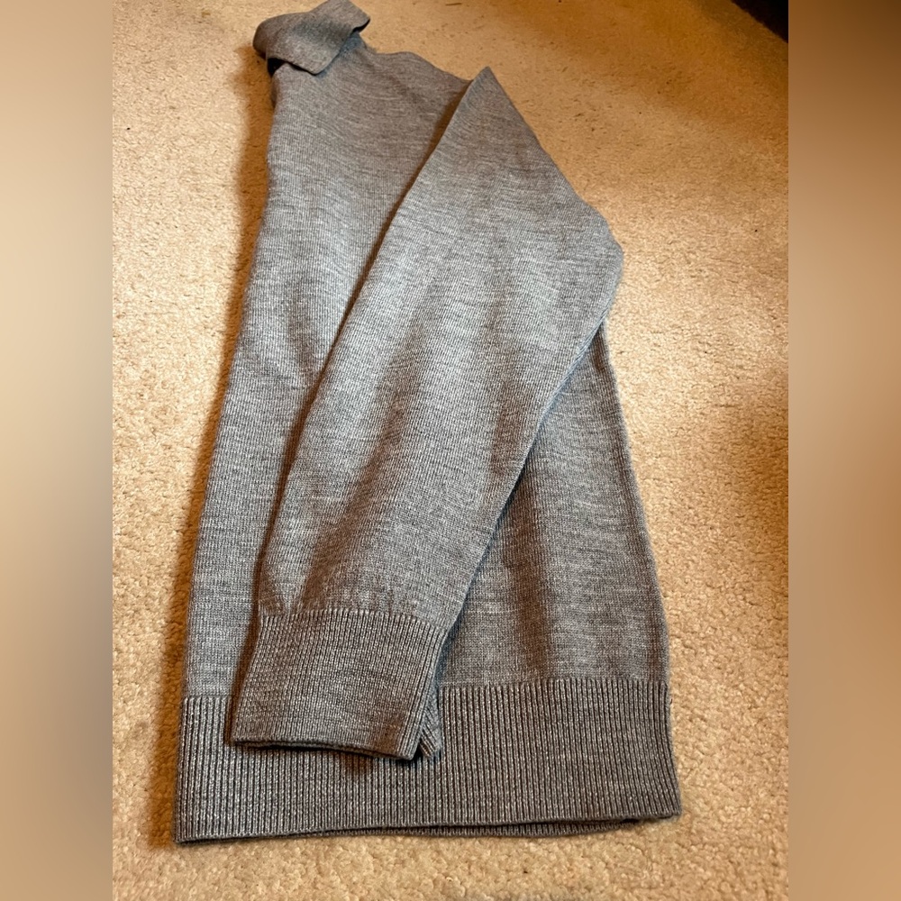 Patrick James Grey Three Button Pullover Wool Swe… - image 3